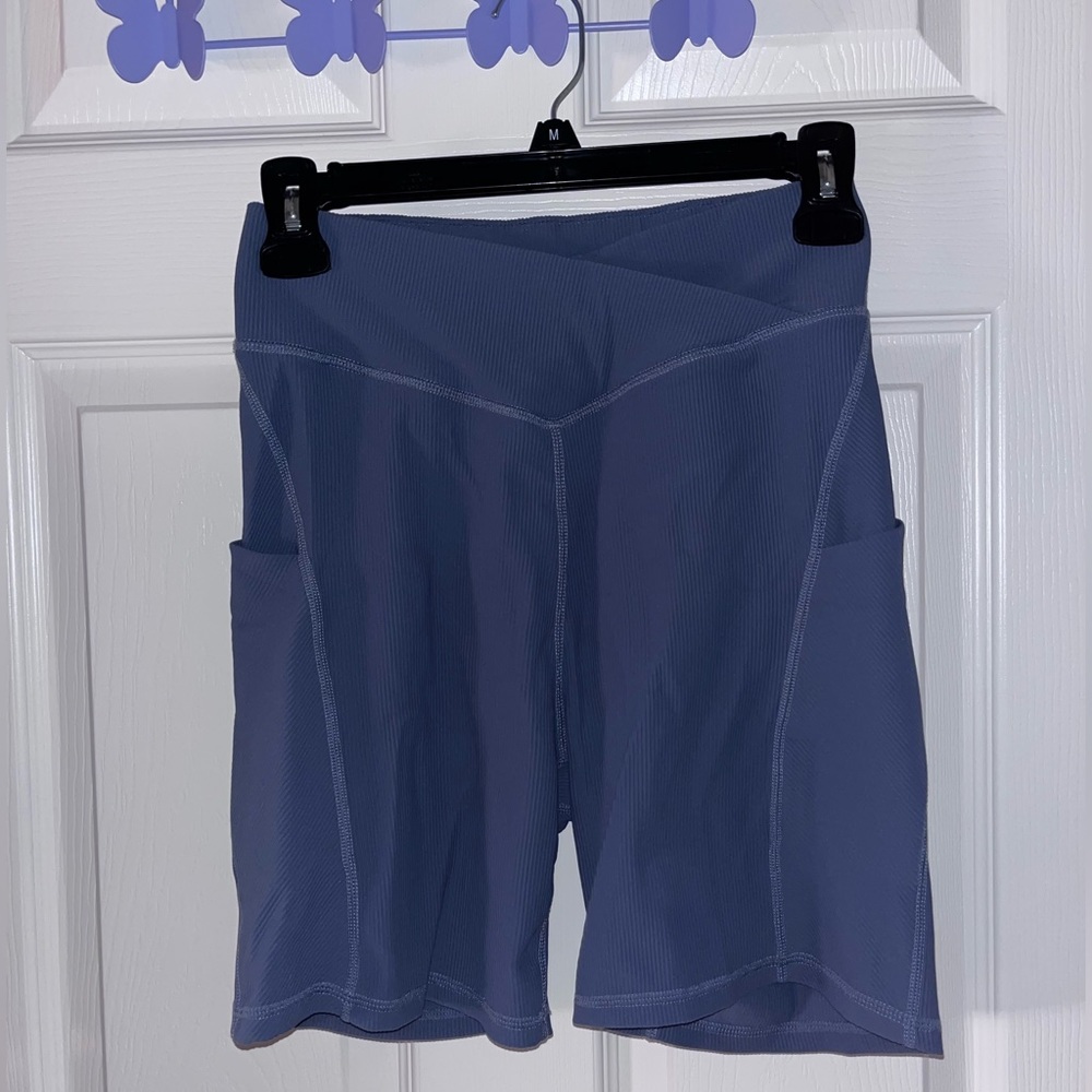 Cross Waist Workout Biker Shorts